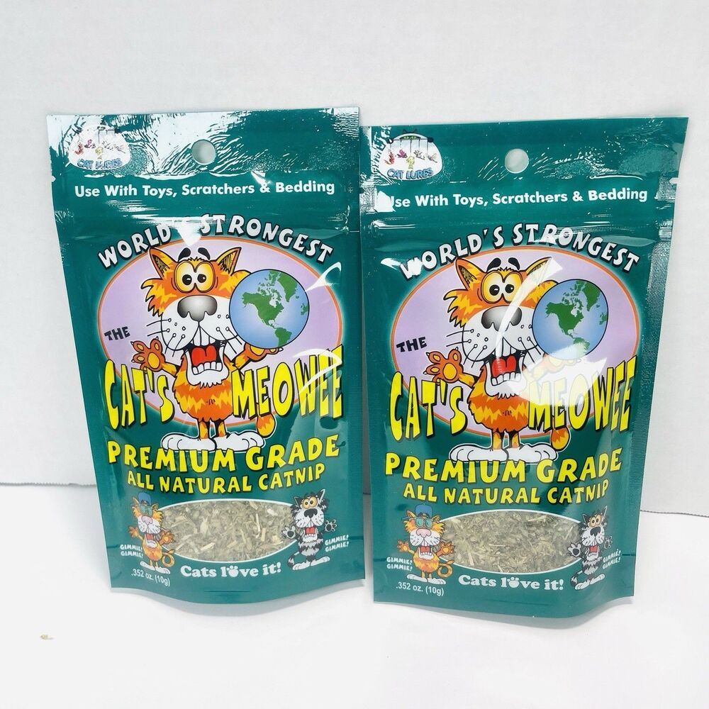 2 Pack World's Strongest THE CAT'S MEOWEE All-Natural Catnip .352 oz (10g) Bags